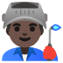 👨🏿‍🏭 man factory worker: dark skin tone display on Google